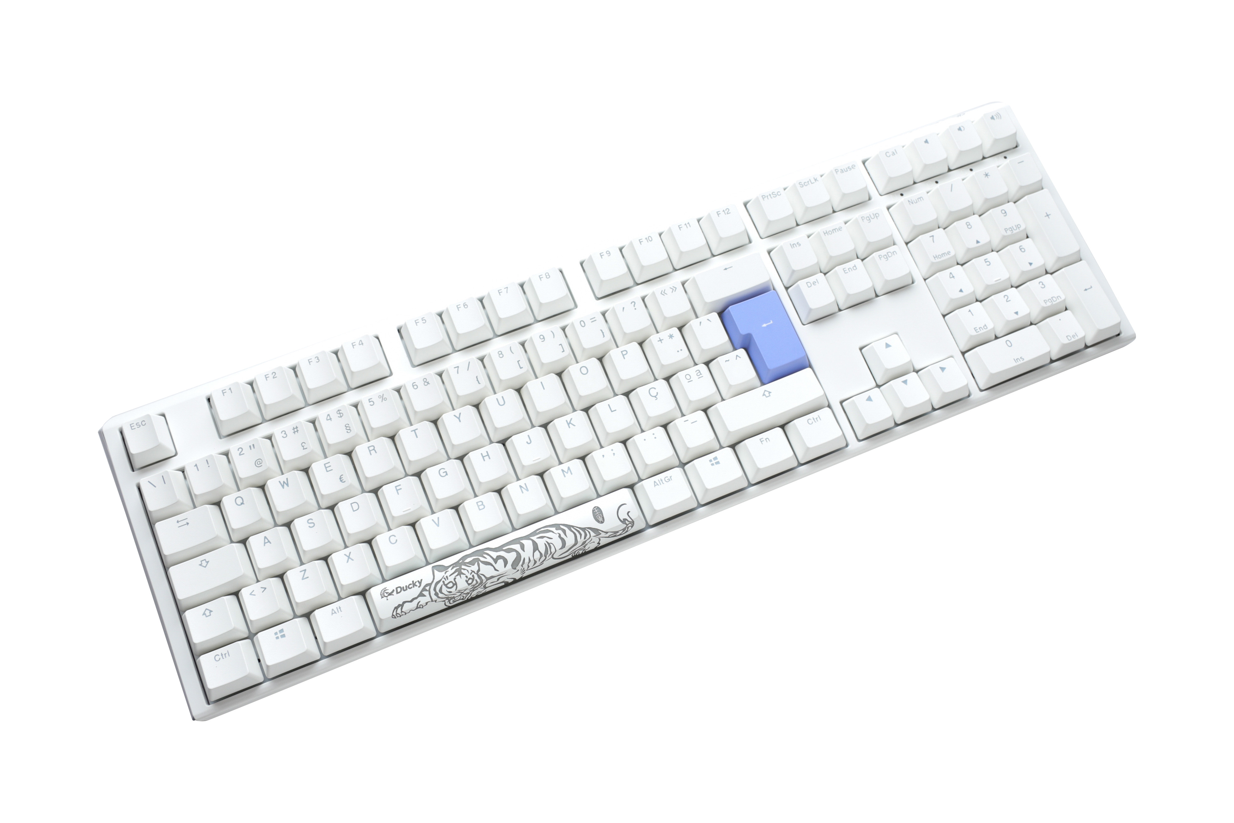 Teclado Ducky ONE 3 Classic Full-Size Pure White, Hot-swappable, MX-Silent Red, RGB, PBT - Mecnico PT 2